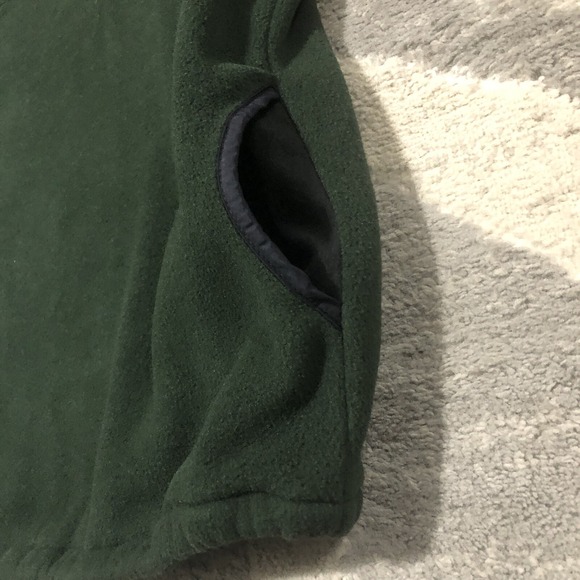 Cabelas Sweatshirt Pullover Men Sz XL Green 1/4 Snap Fleece Made in USA VINTAGE - Picture 9 of 13